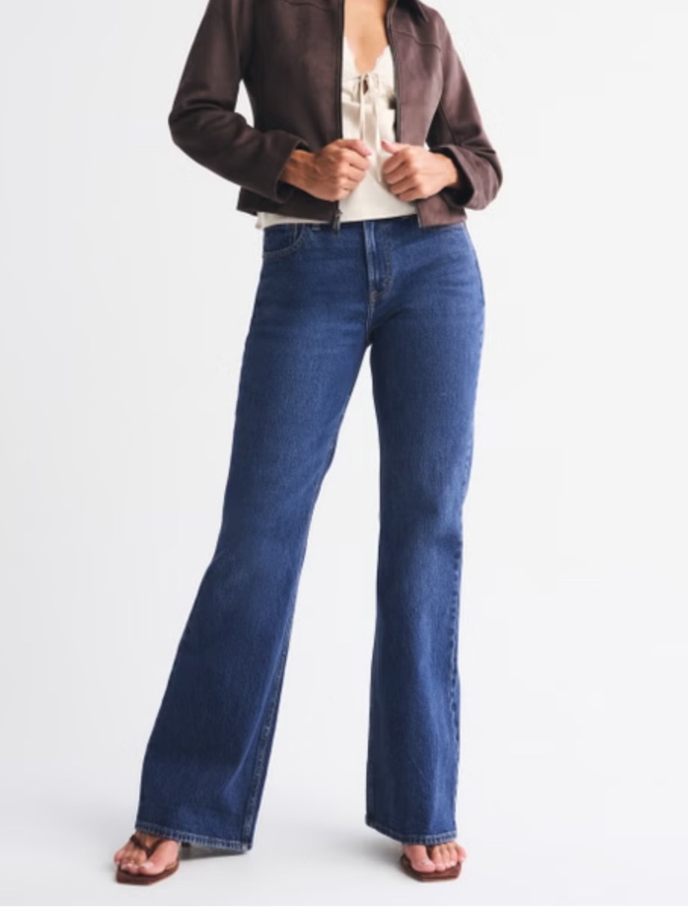 Abercrombie & Fitch Dark Blue High-Rise Flare Jeans Women’s Size 32